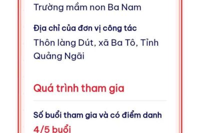 Trường MN Ba Nam Tích cực tham gia trong công tác chuyển đổi số, 100% CBGVNV tích hợp thẻ BHYT trên VNeID