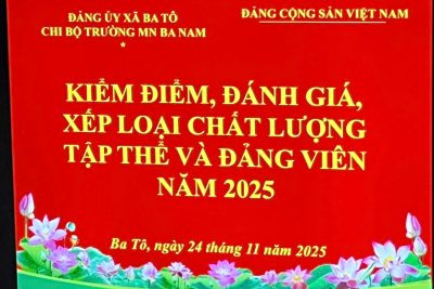 Chi bộ Trường Mầm non Ba Nam Kiểm điểm đánh giá, xếp loại chất lượng tập thể và đảng viên năm 2025