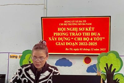 Ngày 03/12/2025 Chi bộ Trường Mầm non Ba Nam tổ chức Hội nghị sơ kết phong trào thi đua xây dựng “Chi bộ 4 tốt” giai đoạn 2022-2025