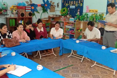 Hội nghị công bố Quyết định bổ nhiệm lại Hiệu trưởng Trường Mầm non Ba Nam