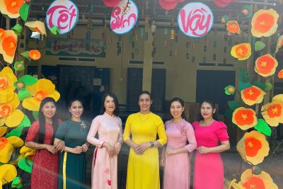 Trường MN Ba Nam hưởng ứng Tuần Lễ áo dài